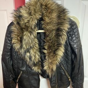 Faux fur jacket